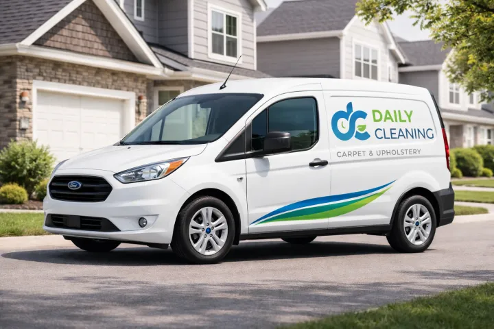 Daily Cleaning service van in Calgary