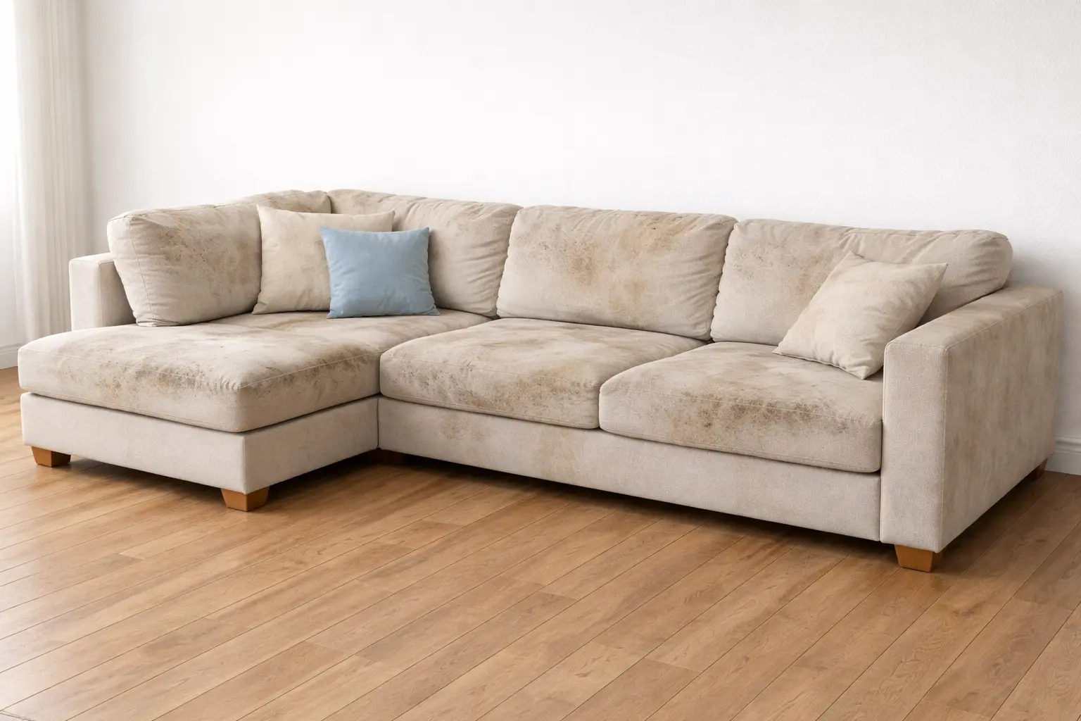 Sofa before cleaning